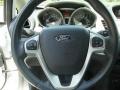 2011 Ford Fiesta Cashmere/Charcoal Black Leather Interior Steering Wheel Photo