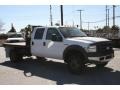 Oxford White 2007 Ford F450 Super Duty XL Crew Cab 4x4 Flat Bed