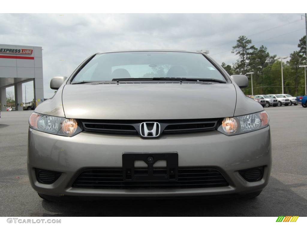 2007 Civic EX Coupe - Galaxy Gray Metallic / Black photo #2