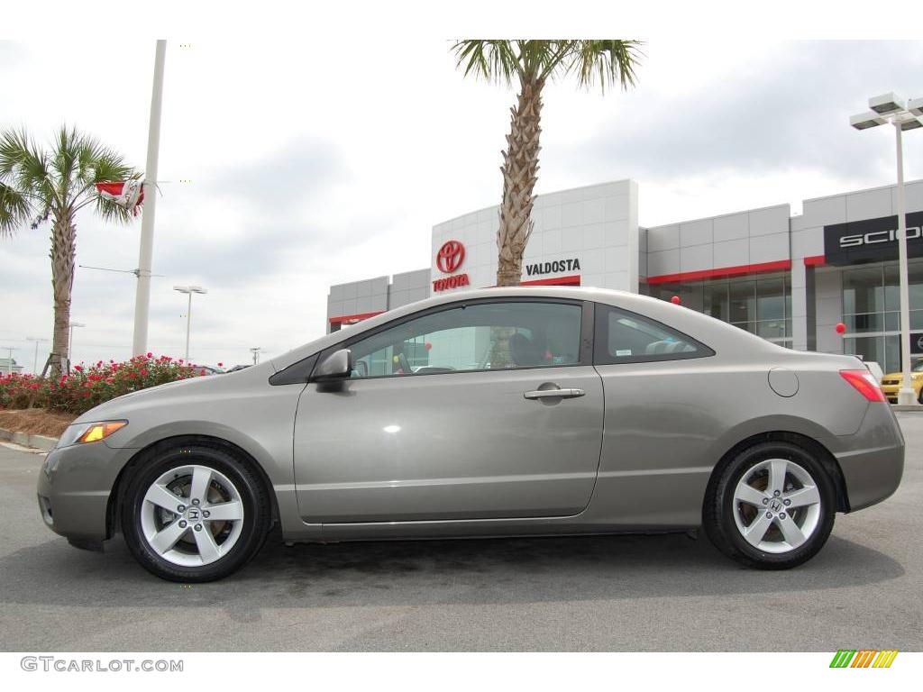 2007 Civic EX Coupe - Galaxy Gray Metallic / Black photo #3