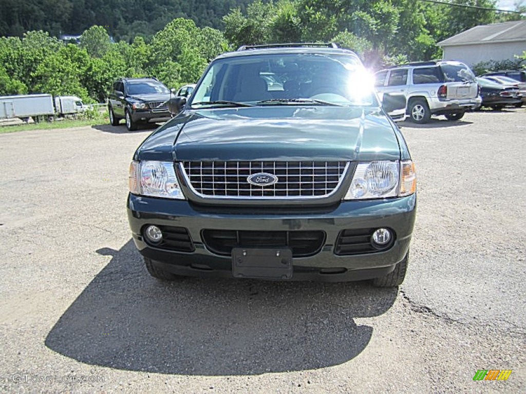 2004 Explorer XLT 4x4 - Aspen Green Metallic / Graphite photo #3