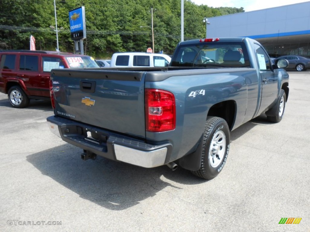 2009 Silverado 1500 Regular Cab 4x4 - Blue Granite Metallic / Dark Titanium photo #6