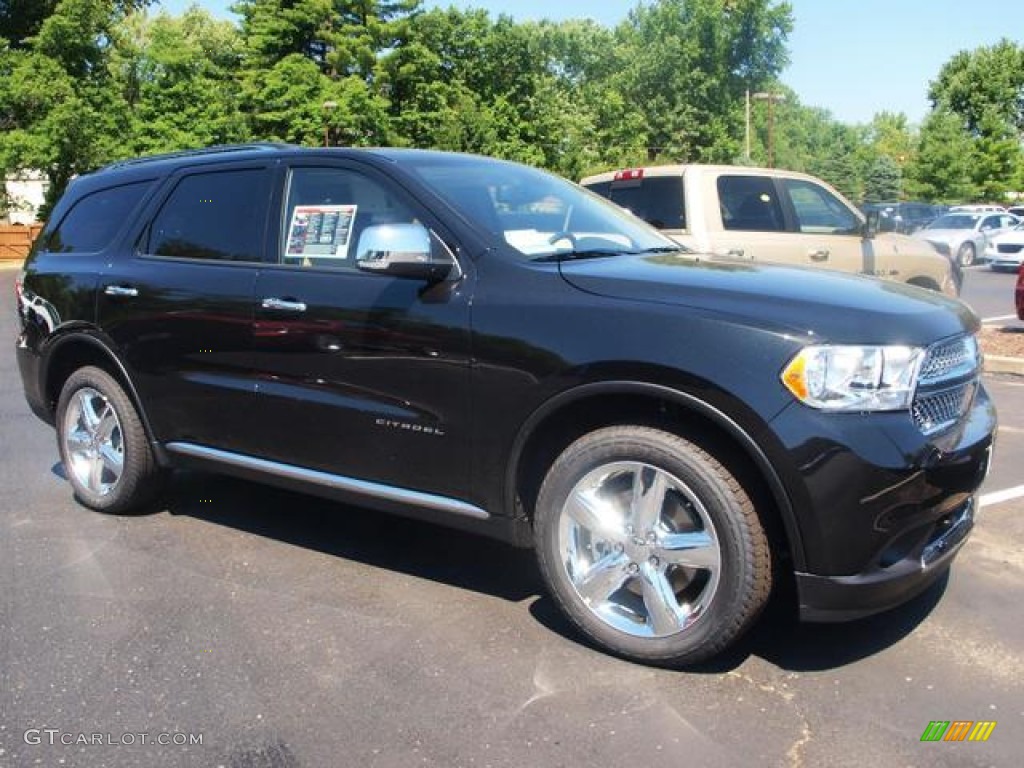 Brilliant Black Crystal Pearl 2012 Dodge Durango Citadel AWD Exterior Photo #67242045