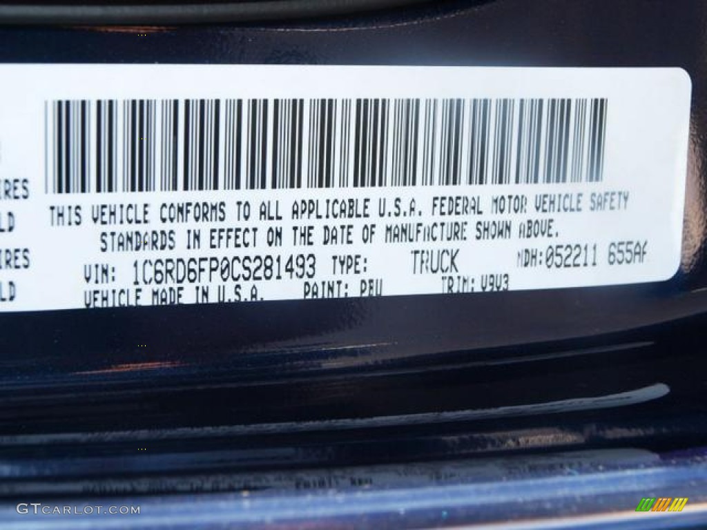2012 Ram 1500 ST Quad Cab - True Blue Pearl / Dark Slate Gray/Medium Graystone photo #6