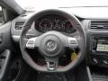 2012 Volkswagen Jetta Titan Black Interior Steering Wheel Photo
