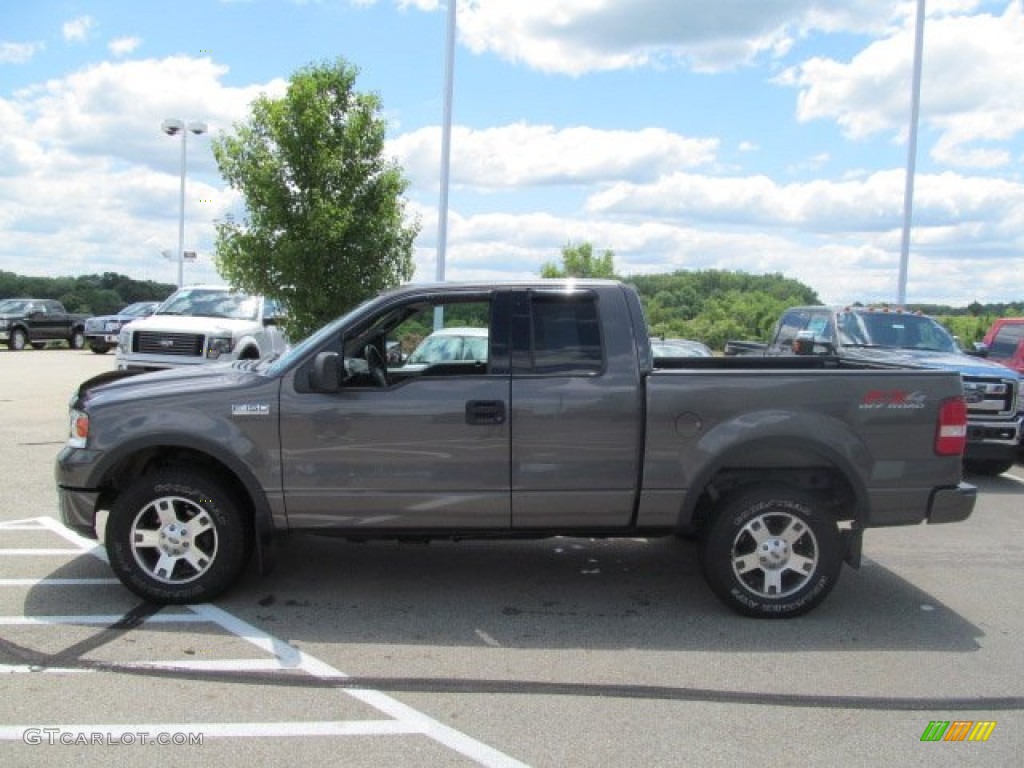 2004 F150 FX4 SuperCab 4x4 - Dark Shadow Grey Metallic / Black photo #6