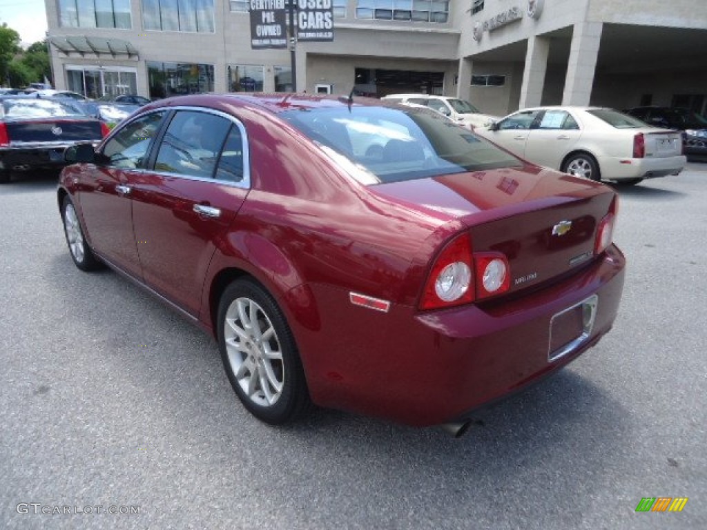 2008 Malibu LTZ Sedan - Red Jewel Tint Coat / Cocoa/Cashmere Beige photo #8