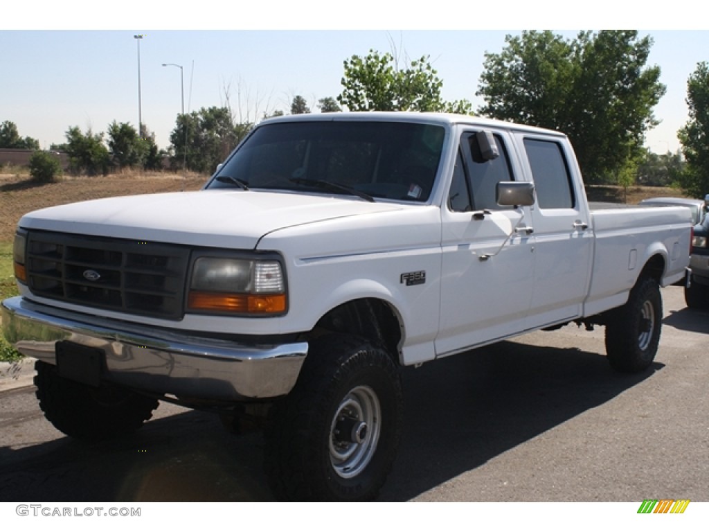 Oxford White 1990 Ford F350 XLT Crew Cab 4x4 Exterior Photo #67249683