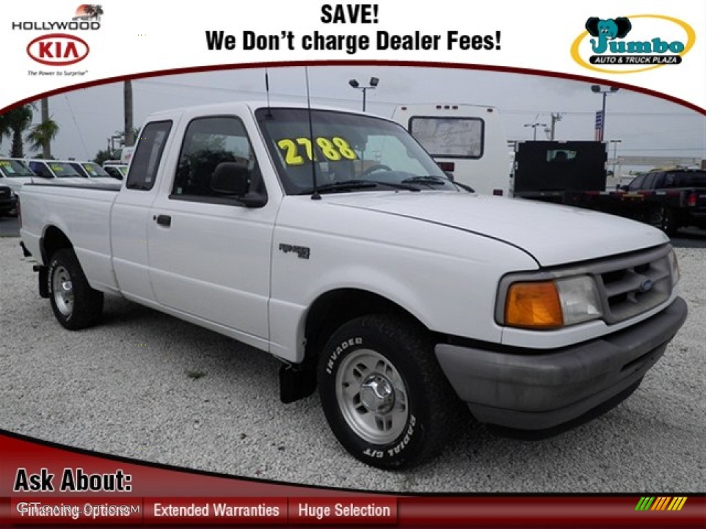 1995 Ranger XL SuperCab - Oxford White / Blue photo #1