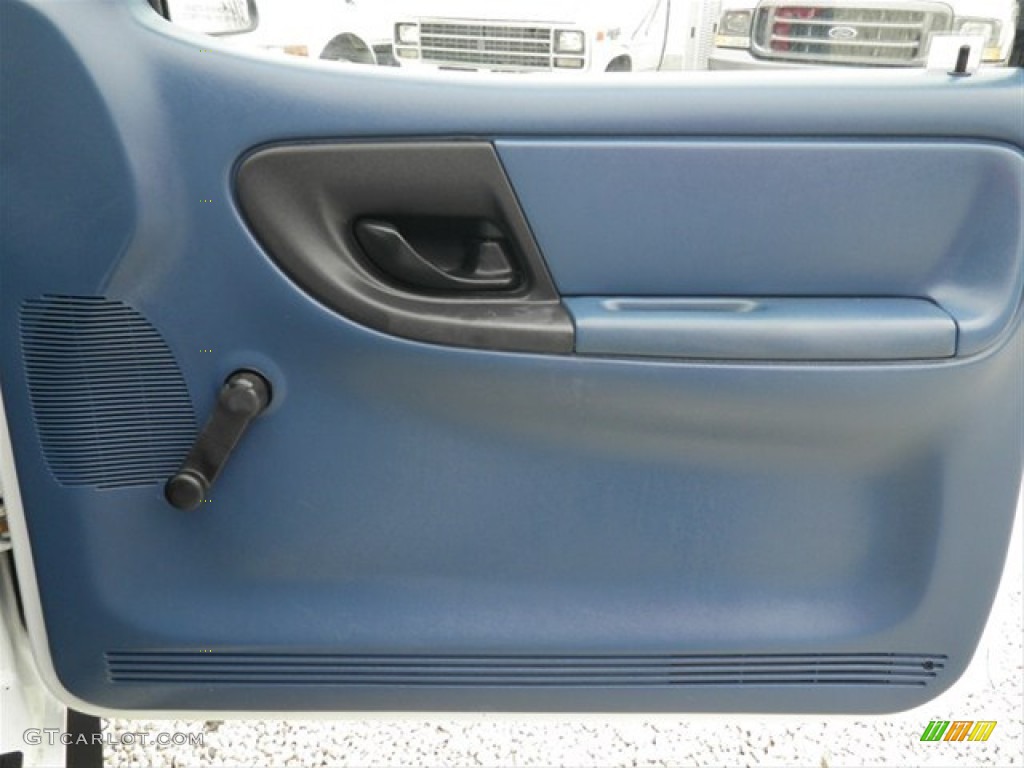 1995 Ford Ranger XL SuperCab Blue Door Panel Photo #67249944