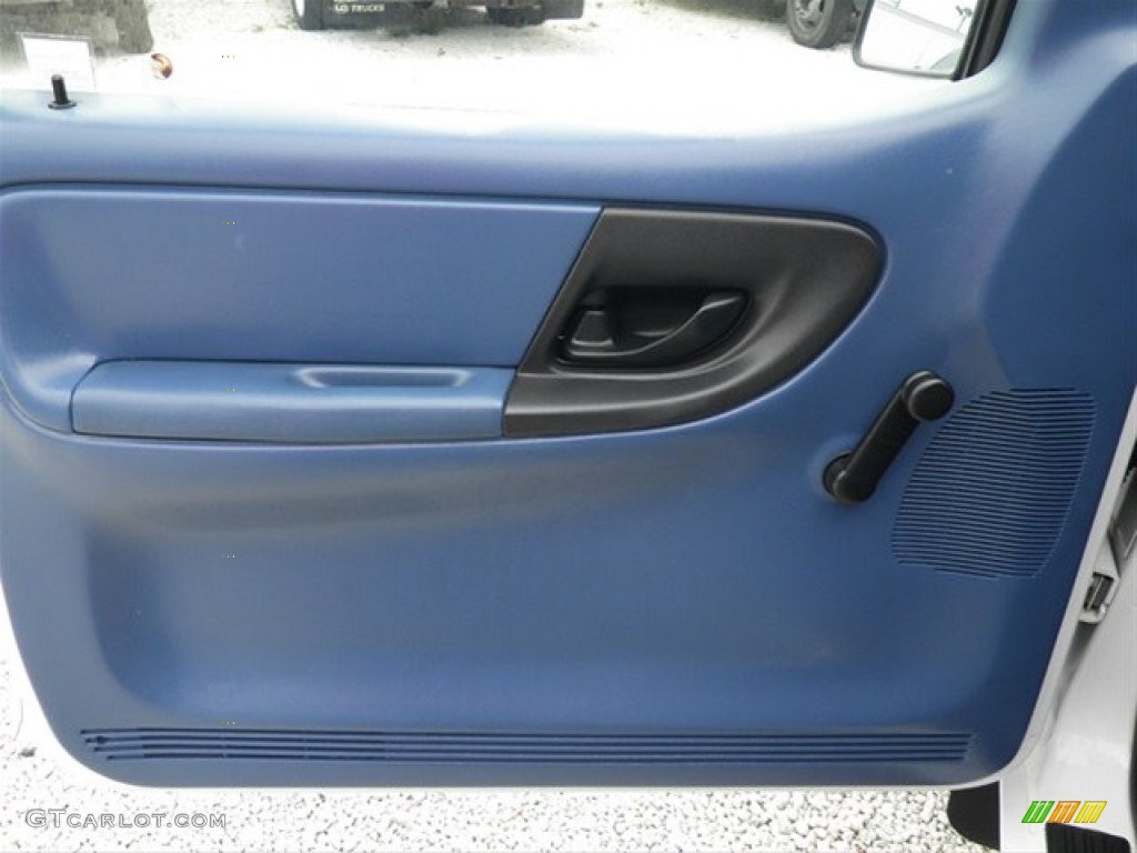 1995 Ford Ranger XL SuperCab Blue Door Panel Photo #67249956
