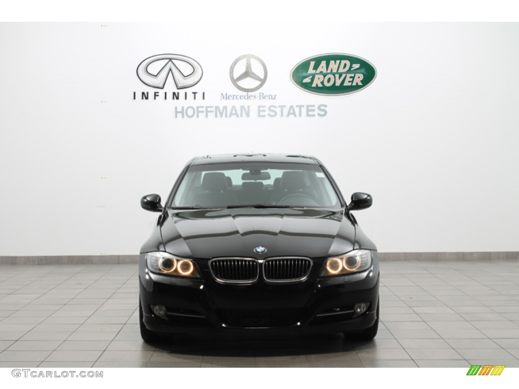 2009 3 Series 335xi Sedan - Jet Black / Black photo #3