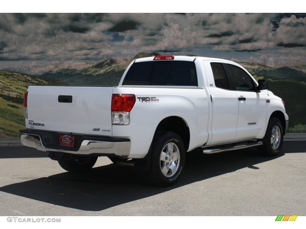 2010 Tundra TRD Double Cab 4x4 - Super White / Graphite Gray photo #3