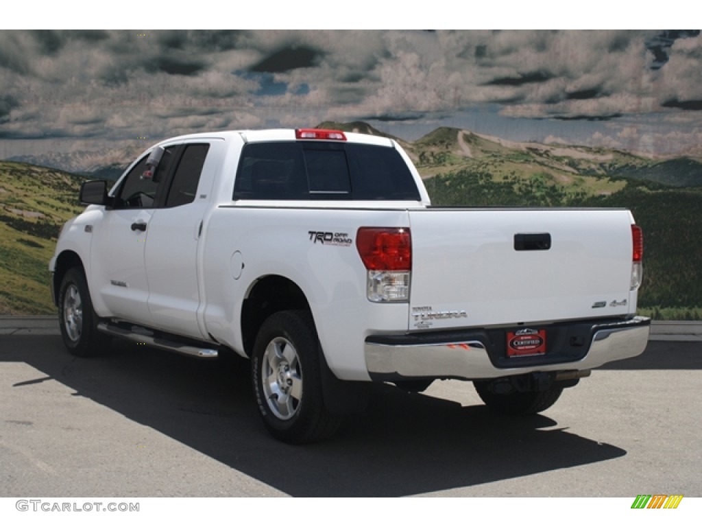 2010 Tundra TRD Double Cab 4x4 - Super White / Graphite Gray photo #4