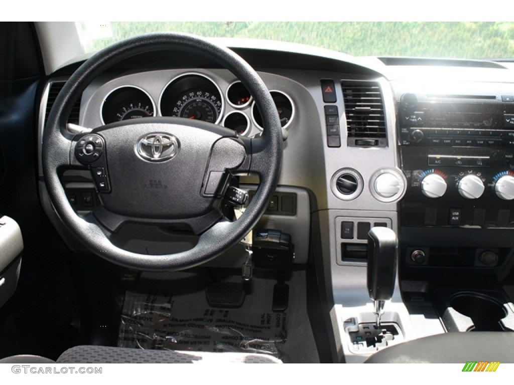 2010 Tundra TRD Double Cab 4x4 - Super White / Graphite Gray photo #10