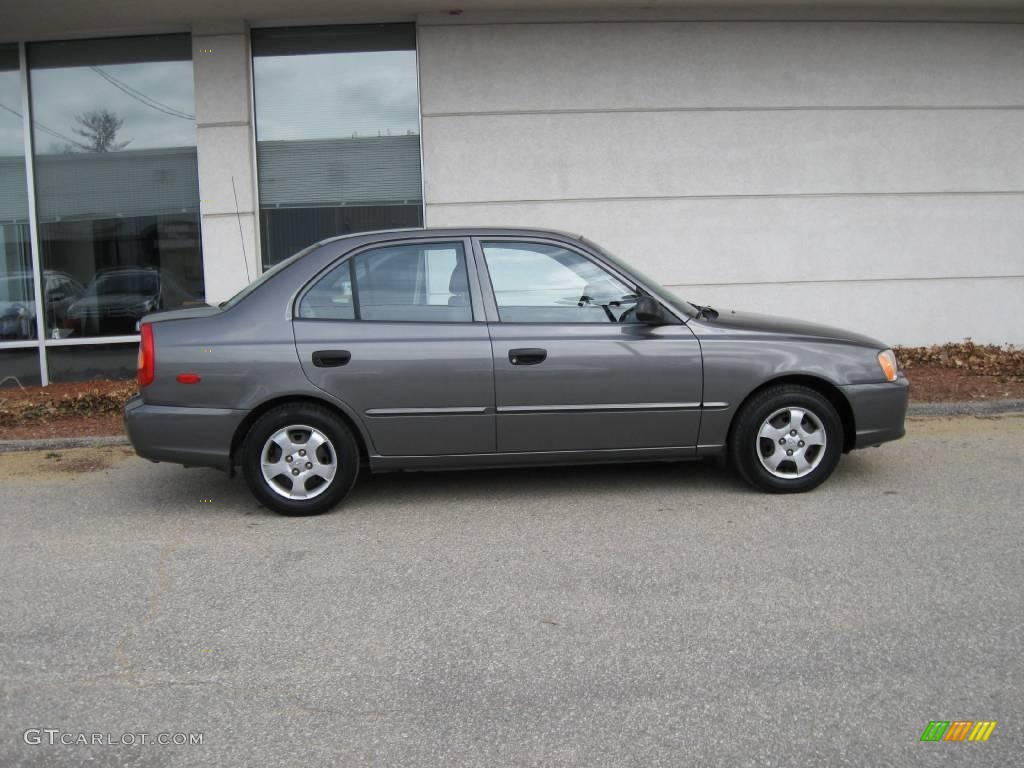 2000 Accent GL Sedan - Charcoal gray / Gray photo #5