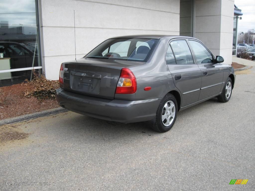 2000 Accent GL Sedan - Charcoal gray / Gray photo #6