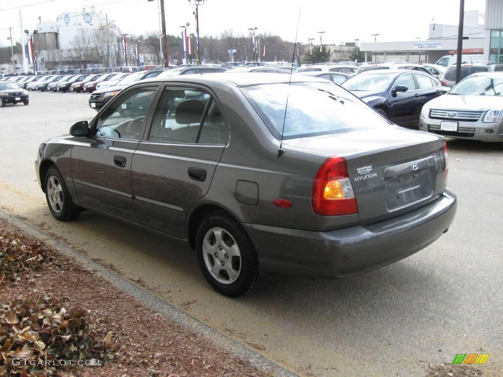 2000 Accent GL Sedan - Charcoal gray / Gray photo #8