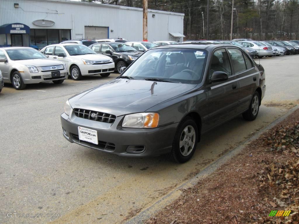 2000 Accent GL Sedan - Charcoal gray / Gray photo #9