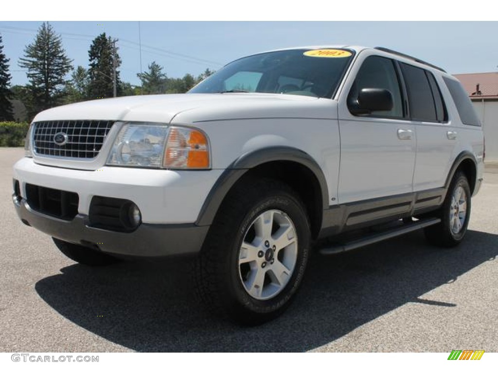 2003 Explorer XLT 4x4 - Oxford White / Graphite Grey photo #1