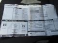 2009 Pontiac G6 Sedan Window Sticker