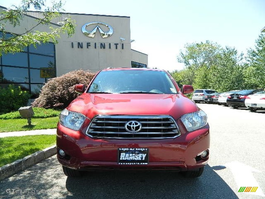 2009 Highlander Sport 4WD - Salsa Red Pearl / Black photo #1