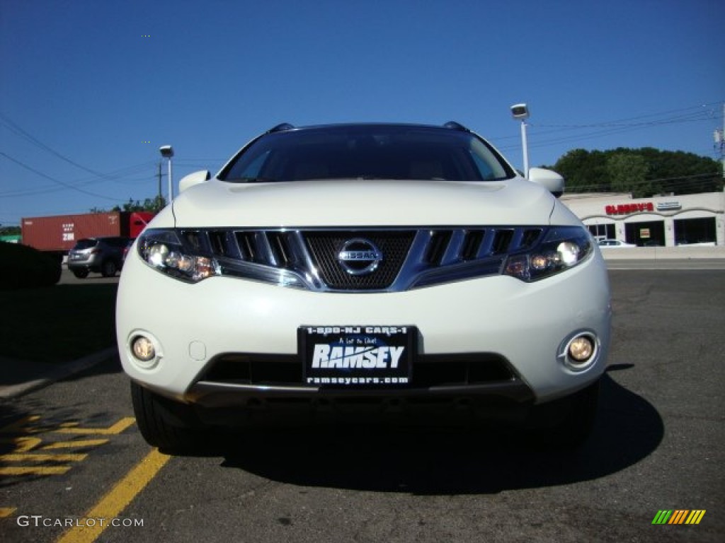 2009 Murano LE AWD - Glacier Pearl / Beige photo #11