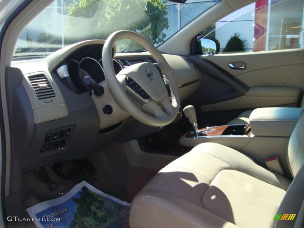 2009 Murano LE AWD - Glacier Pearl / Beige photo #13