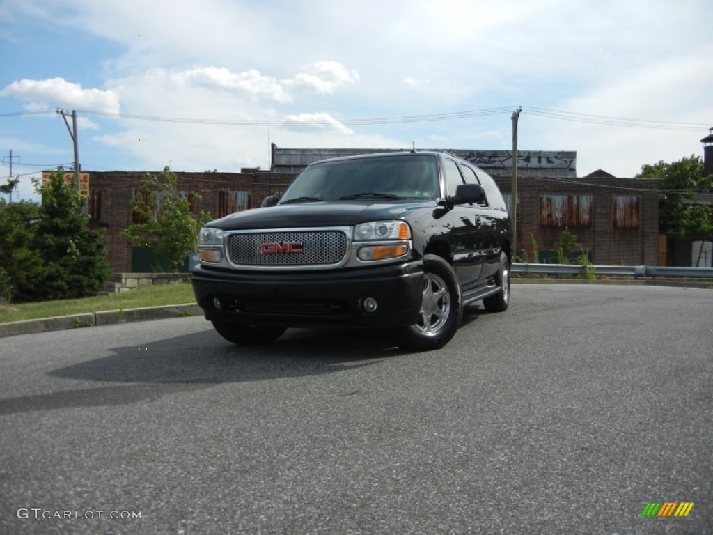2002 Yukon XL Denali AWD - Onyx Black / Sandstone photo #14