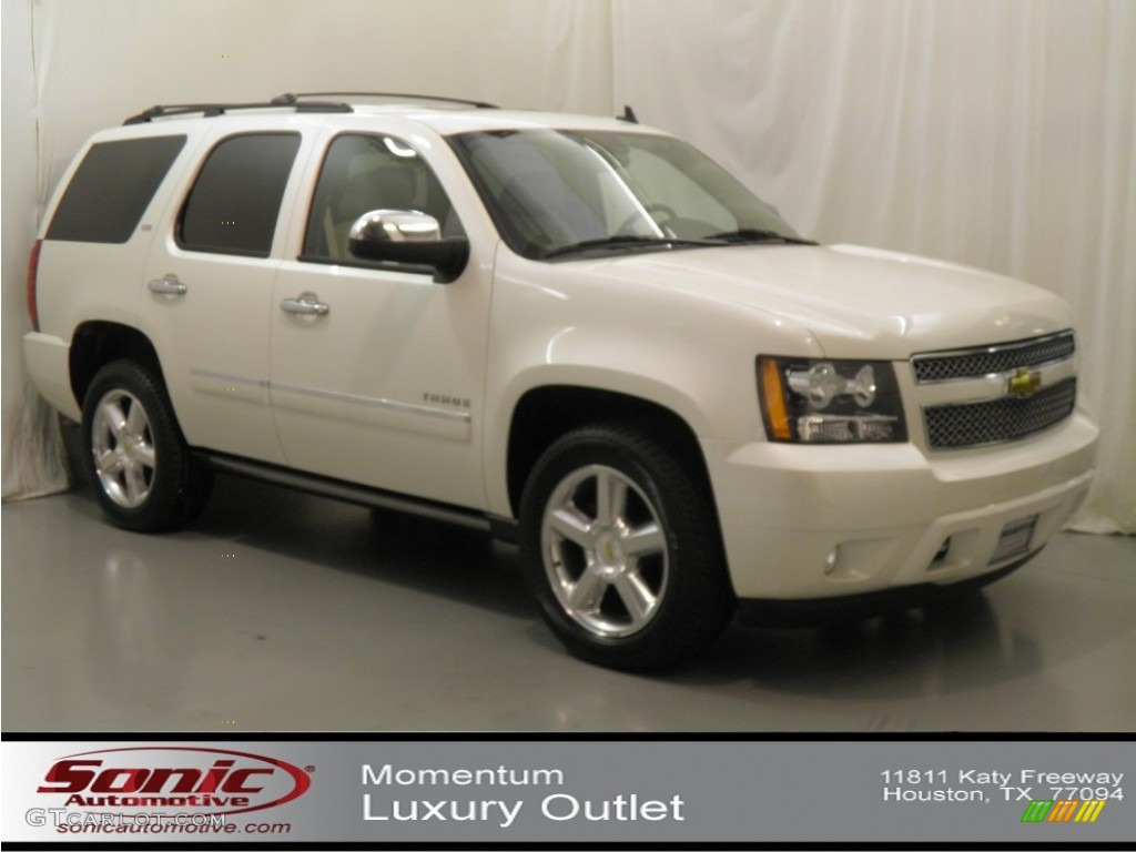 2011 Tahoe LTZ 4x4 - White Diamond Tricoat / Light Cashmere/Dark Cashmere photo #1