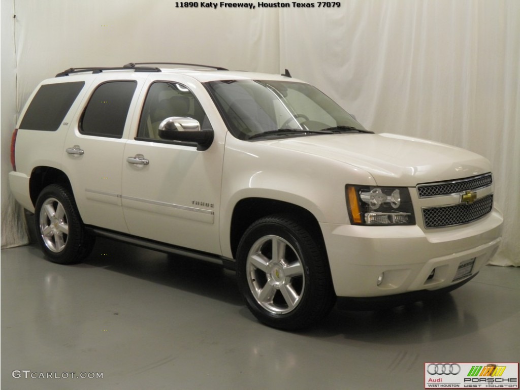 2011 Tahoe LTZ 4x4 - White Diamond Tricoat / Light Cashmere/Dark Cashmere photo #3