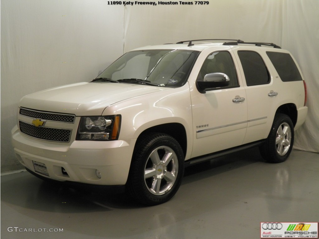 2011 Tahoe LTZ 4x4 - White Diamond Tricoat / Light Cashmere/Dark Cashmere photo #4