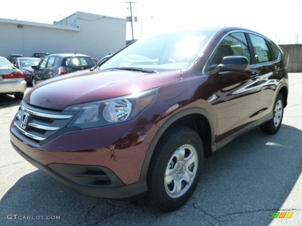 2012 CR-V LX 4WD - Basque Red Pearl II / Gray photo #8