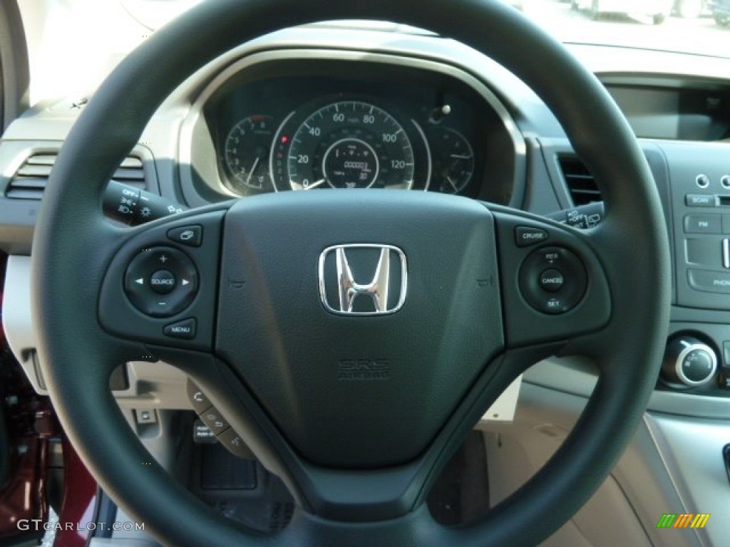 2012 Honda CR-V LX 4WD Gray Steering Wheel Photo #67265232