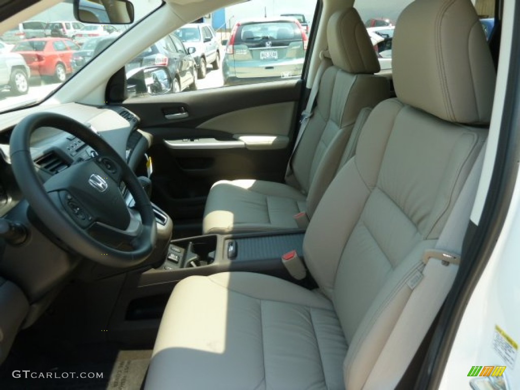 2012 CR-V EX-L 4WD - White Diamond Pearl / Beige photo #10