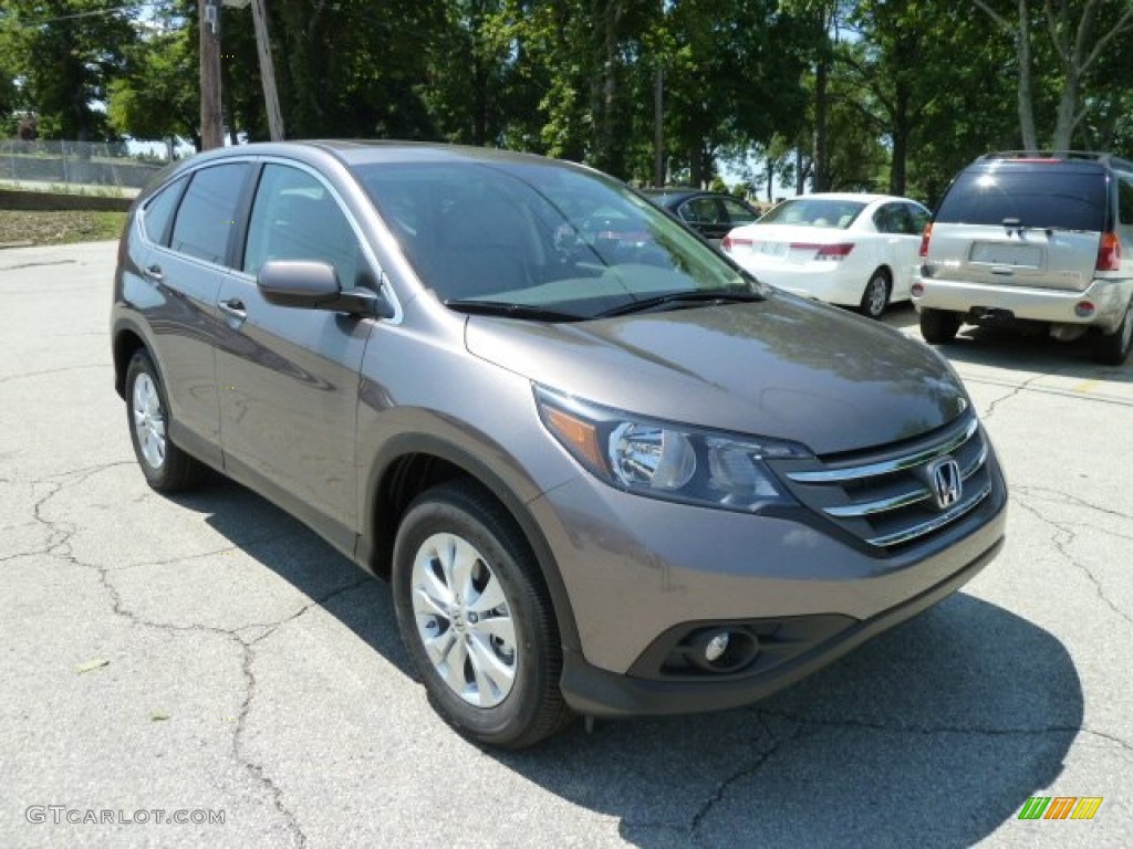 2012 CR-V EX 4WD - Urban Titanium Metallic / Beige photo #6