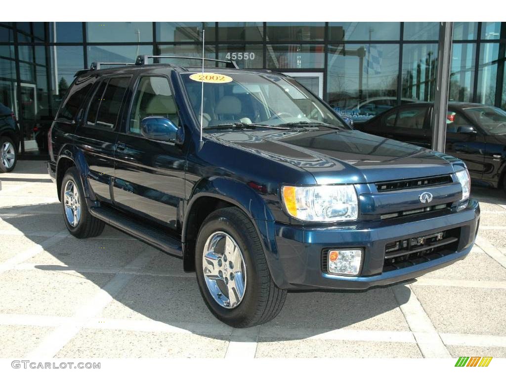 2002 QX4 4x4 - Midnight Blue Metallic / Stone Beige photo #1