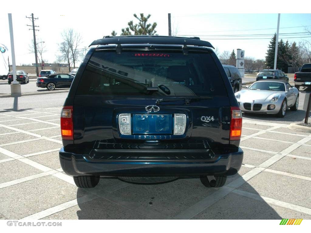 2002 QX4 4x4 - Midnight Blue Metallic / Stone Beige photo #7