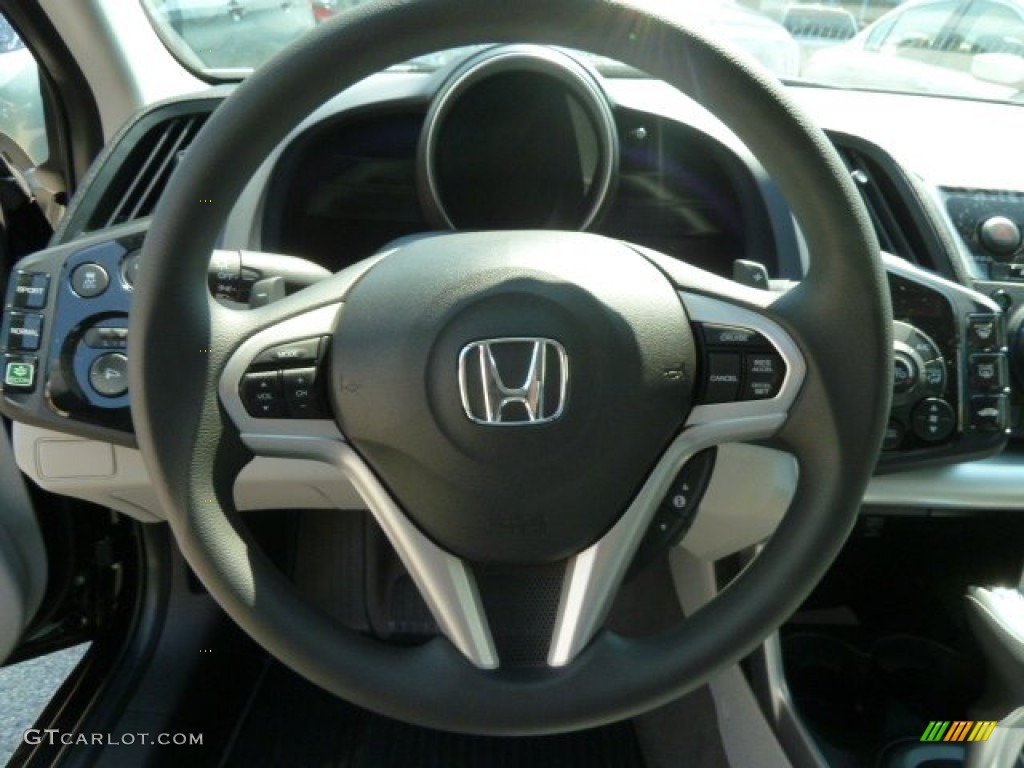 2012 Honda CR-Z Sport Hybrid Gray Steering Wheel Photo #67267381