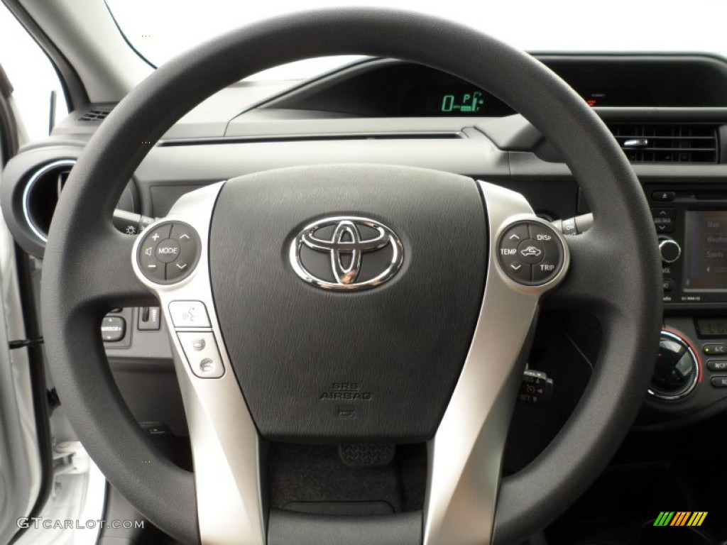 2012 Prius c Hybrid Four - Super White / Gray photo #32