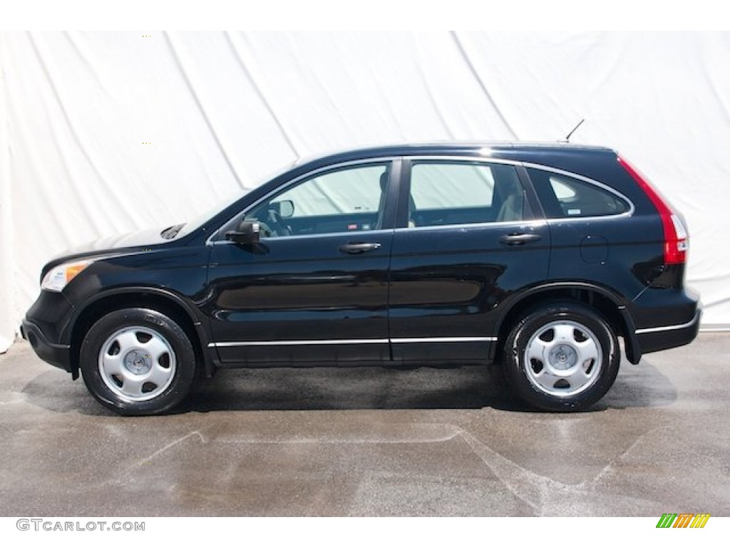 2008 CR-V LX - Nighthawk Black Pearl / Ivory photo #8