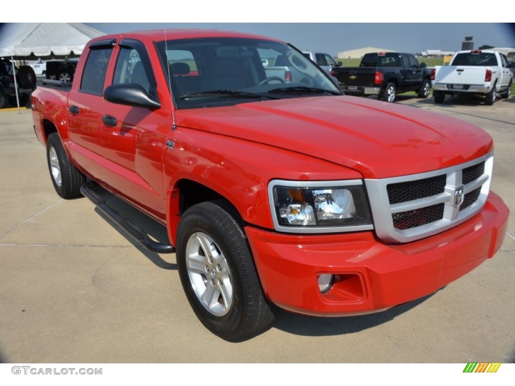 Flame Red 2010 Dodge Dakota Big Horn Crew Cab 4x4 Exterior Photo #67276307