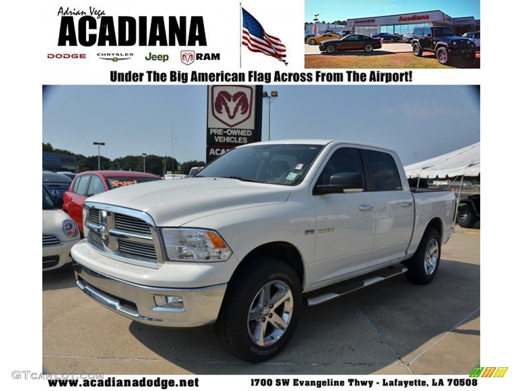 2009 Ram 1500 Big Horn Edition Crew Cab 4x4 - Stone White / Light Pebble Beige/Bark Brown photo #1