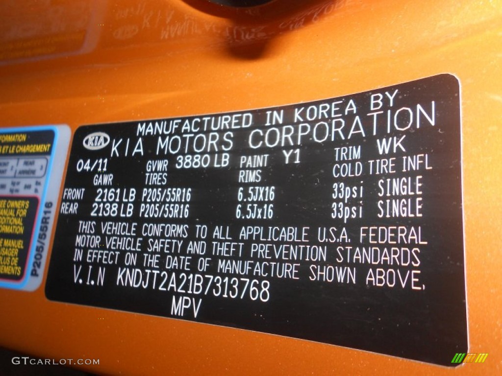 2011 Soul Color Code Y1 for Ignition Orange Photo #67277765
