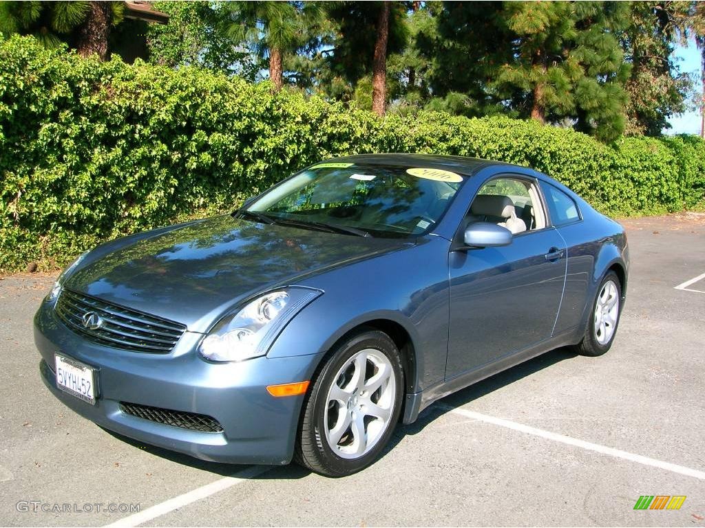 2006 G 35 Coupe - Lakeshore Slate Blue Metallic / Stone photo #1