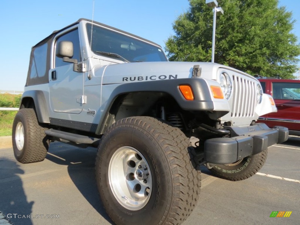 2004 Wrangler Rubicon 4x4 - Bright Silver Metallic / Dark Slate Gray photo #4