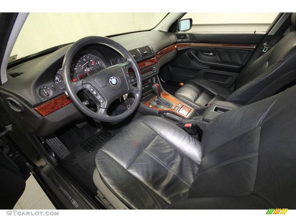 Black Interior 2000 BMW 5 Series 528i Wagon Photo #67282115
