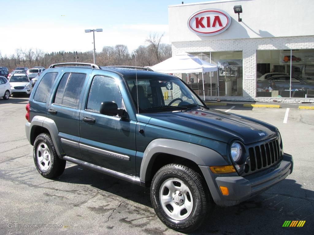 2005 Liberty Sport 4x4 - Deep Beryl Green Pearl / Khaki photo #1