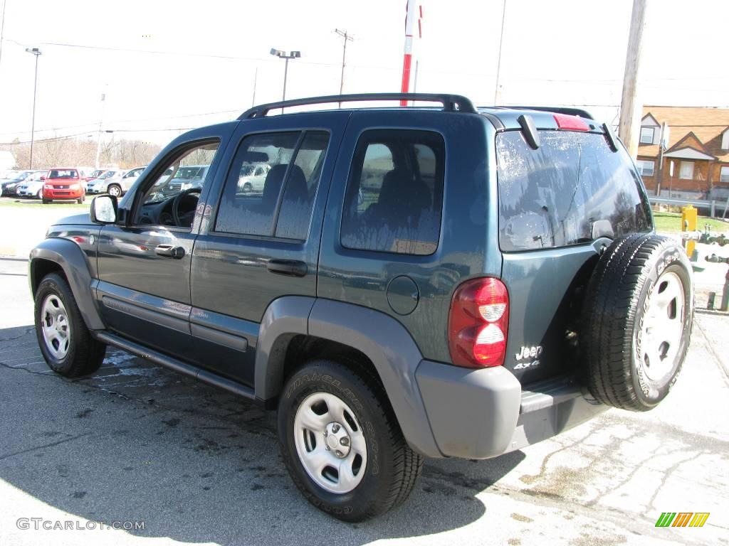 2005 Liberty Sport 4x4 - Deep Beryl Green Pearl / Khaki photo #6