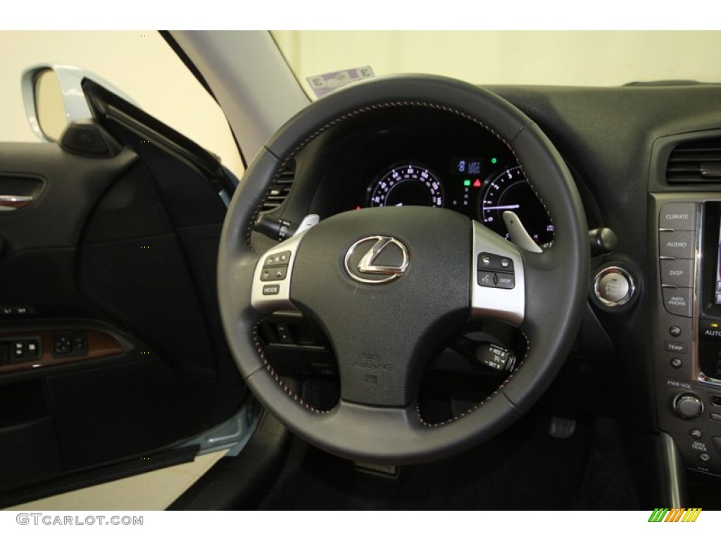2011 Lexus IS 350C Convertible Saddle Tan Steering Wheel Photo #67283447